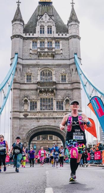 Lisa in the London Marathon